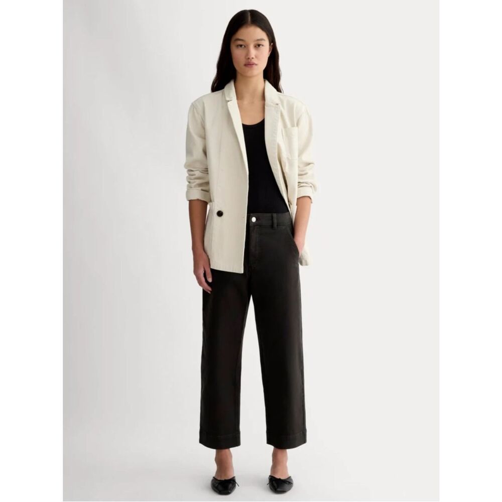 New Everlane THE UTILITY STRAIGHT-LEG PANT in Black Size 14